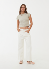 AFENDS Womens Kendall - Denim Relaxed Jean - Off White - Afends womens kendall   denim relaxed jean   off white