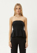 AFENDS Womens Lilo - Strapless Top - Black - Afends womens lilo   strapless top   black 