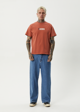 AFENDS Mens Nuts N Bolts - Heavyweight Boxy Tee - Terra - Afends mens nuts n bolts   heavyweight boxy tee   terra