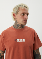 AFENDS Mens Nuts N Bolts - Heavyweight Boxy Tee - Terra - Afends mens nuts n bolts   heavyweight boxy tee   terra