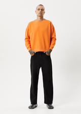 AFENDS Mens Minimum - Crew Neck Jumper - Sunset - Afends mens minimum   crew neck jumper   sunset