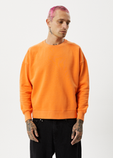 AFENDS Mens Minimum - Crew Neck Jumper - Sunset - Afends mens minimum   crew neck jumper   sunset