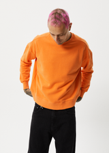 AFENDS Mens Minimum - Crew Neck Jumper - Sunset - Afends mens minimum   crew neck jumper   sunset