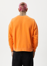 AFENDS Mens Minimum - Crew Neck Jumper - Sunset - Afends mens minimum   crew neck jumper   sunset