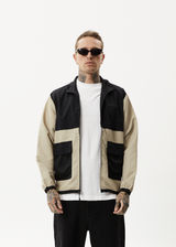 AFENDS Mens Checkmate - Check Spray Jacket - Multi - Afends mens checkmate   check spray jacket   multi