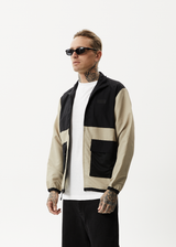 AFENDS Mens Checkmate - Check Spray Jacket - Multi - Afends mens checkmate   check spray jacket   multi
