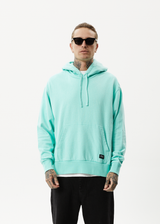 AFENDS Mens All Day - Relaxed Hoodie - Mint - Afends mens all day   relaxed hoodie   mint 
