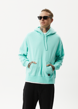 AFENDS Mens All Day - Relaxed Hoodie - Mint - Afends mens all day   relaxed hoodie   mint 