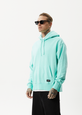 AFENDS Mens All Day - Relaxed Hoodie - Mint - Afends mens all day   relaxed hoodie   mint 