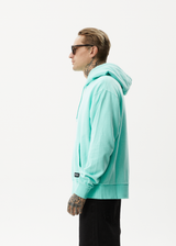 AFENDS Mens All Day - Relaxed Hoodie - Mint - Afends mens all day   relaxed hoodie   mint 
