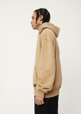 AFENDS Mens All Day - Relaxed Hoodie - Tan - Afends mens all day   relaxed hoodie   tan 