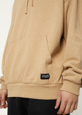 AFENDS Mens All Day - Relaxed Hoodie - Tan - Afends mens all day   relaxed hoodie   tan 