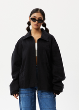 AFENDS Mens Oracle - Workwear Jacket - Black - Afends mens oracle   workwear jacket   black
