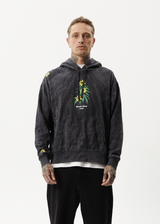 AFENDS Mens Beautiful Weeds - Graphic Hoodie - Black - Afends mens beautiful weeds   graphic hoodie   black 