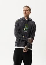 AFENDS Mens Beautiful Weeds - Graphic Hoodie - Black - Afends mens beautiful weeds   graphic hoodie   black 