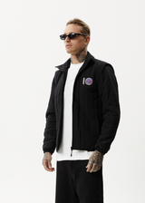 AFENDS Mens Question Everything - Puffer Jacket - Black - Afends mens question everything   puffer jacket   black 