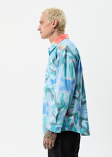AFENDS Mens Thermal - Oversized Long Sleeve Shirt - Multi - Afends mens thermal   oversized long sleeve shirt   multi 