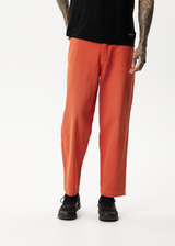 AFENDS Mens Louie - Denim Wide Leg Jean - Faded Orange - Afends mens louie   denim wide leg jean   faded orange
