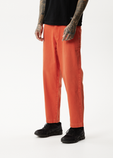 AFENDS Mens Louie - Denim Wide Leg Jean - Faded Orange - Afends mens louie   denim wide leg jean   faded orange
