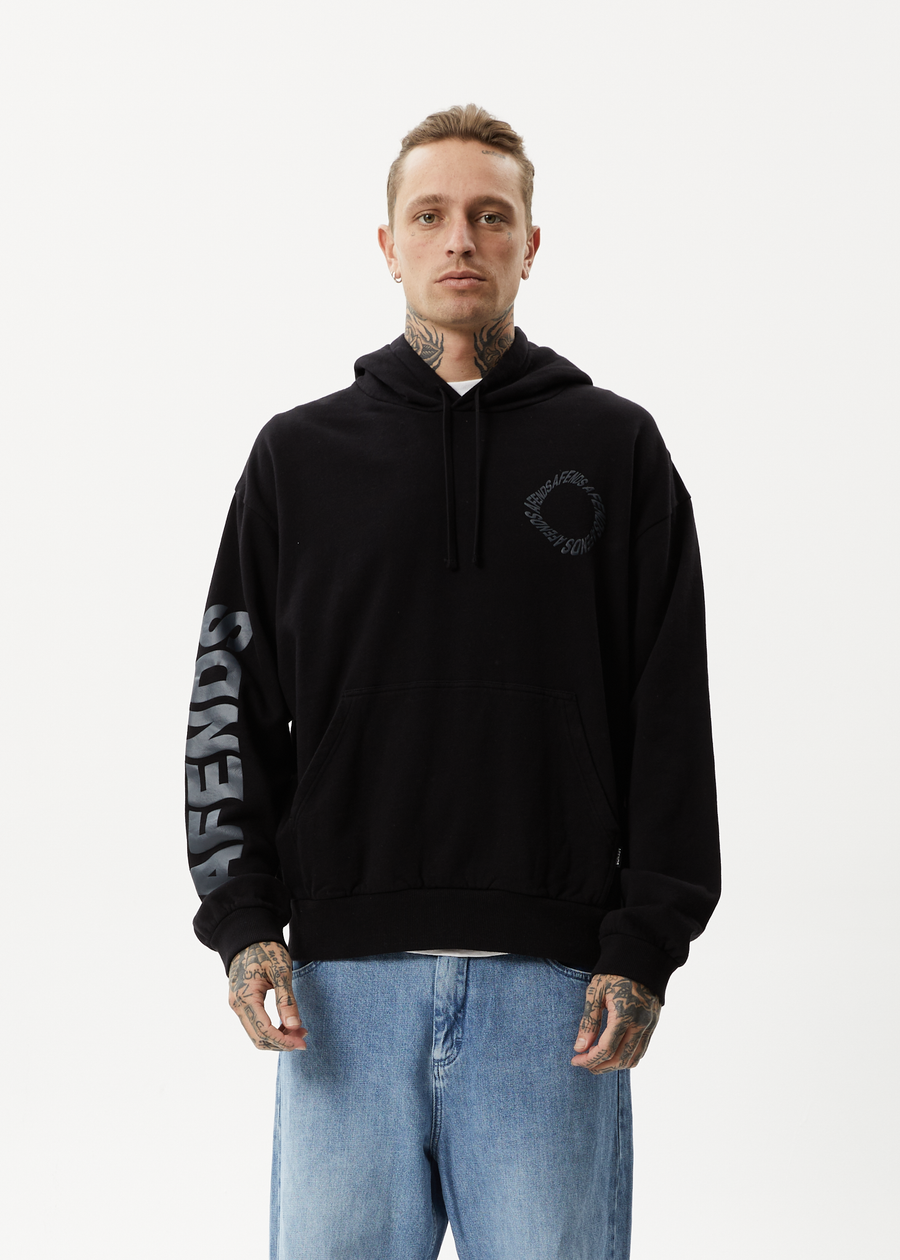 AFENDS Mens Vortex - Hoodie - Black 