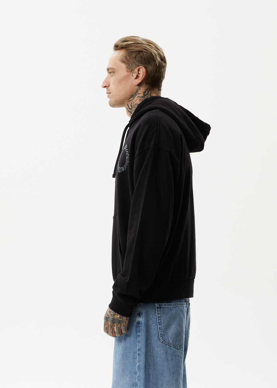 AFENDS Mens Vortex - Hoodie - Black 