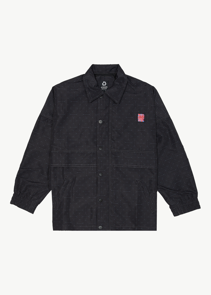 AFENDS Mens Escape - Spray Jacket - Charcoal 