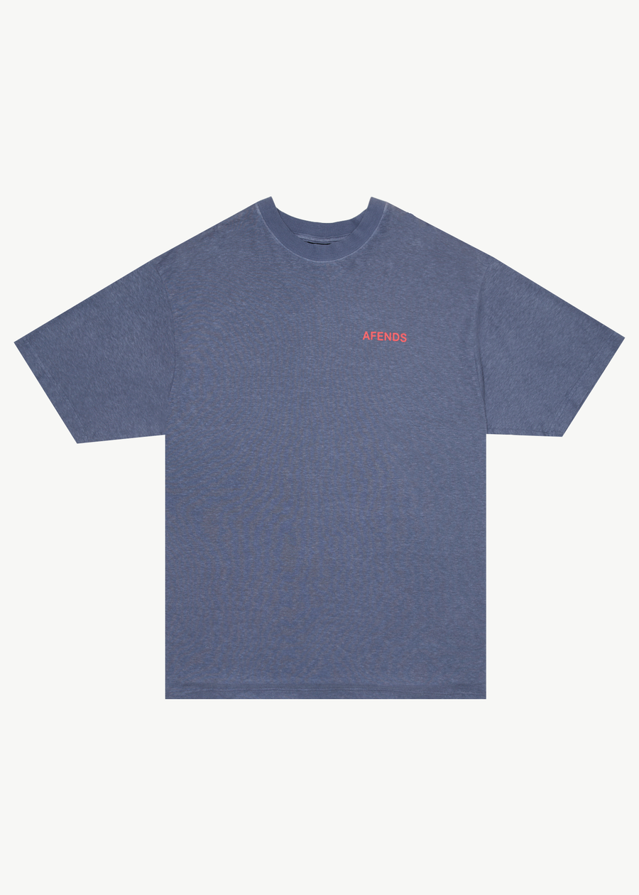 AFENDS Mens Staple - Boxy Tee - Washed Marlin