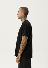 AFENDS Mens Genesis - Heavyweight Boxy Tee - Black - Afends mens genesis   heavyweight boxy tee   black