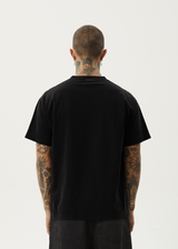 AFENDS Mens Genesis - Heavyweight Boxy Tee - Black - Afends mens genesis   heavyweight boxy tee   black