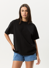 AFENDS Mens Genesis - Heavyweight Boxy Tee - Black - Afends mens genesis   heavyweight boxy tee   black