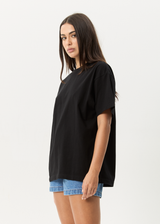 AFENDS Mens Genesis - Heavyweight Boxy Tee - Black - Afends mens genesis   heavyweight boxy tee   black