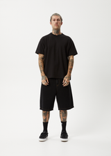 AFENDS Mens Genesis - Heavyweight Boxy Tee - Black - Afends mens genesis   heavyweight boxy tee   black