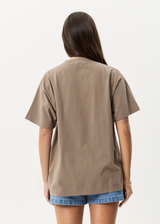 AFENDS Mens Genesis - Heavyweight Boxy Tee - Fossil - Afends mens genesis   heavyweight boxy tee   fossil