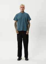 AFENDS Mens Genesis - Heavyweight Boxy Tee - Fuel - Afends mens genesis   heavyweight boxy tee   fuel