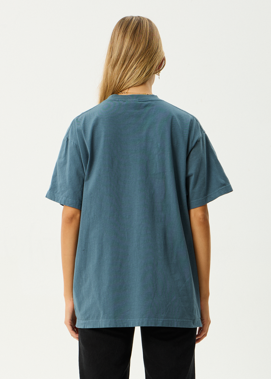 AFENDS Mens Genesis - Heavyweight Boxy Tee - Fuel