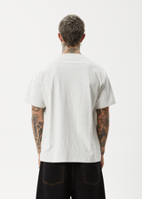 AFENDS Mens Genesis - Heavyweight Boxy Tee - Grey Marle - Afends mens genesis   heavyweight boxy tee   grey marle