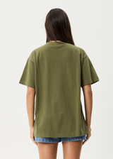 AFENDS Mens Genesis - Heavyweight Boxy Tee - Military - Afends mens genesis   heavyweight boxy tee   military