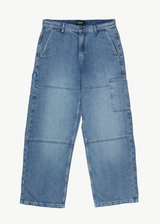 AFENDS Mens Richmond - Denim Baggy Workwear Jean - Worn Blue - Afends mens richmond   denim baggy workwear jean   worn blue