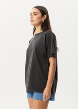 AFENDS Mens Genesis - Heavyweight Boxy Tee - Stone Black - Afends mens genesis   heavyweight boxy tee   stone black
