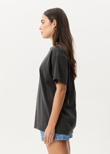 AFENDS Mens Genesis - Heavyweight Boxy Tee - Stone Black - Afends mens genesis   heavyweight boxy tee   stone black