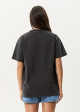 AFENDS Mens Genesis - Heavyweight Boxy Tee - Stone Black - Afends mens genesis   heavyweight boxy tee   stone black