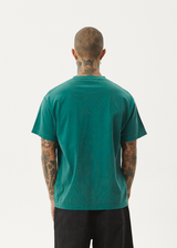AFENDS Mens Genesis - Heavyweight Boxy Tee - Washed Pine - Afends mens genesis   heavyweight boxy tee   washed pine