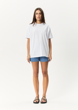 AFENDS Mens Genesis - Heavyweight Boxy Tee - White - Afends mens genesis   heavyweight boxy tee   white