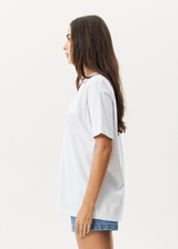 AFENDS Mens Genesis - Heavyweight Boxy Tee - White - Afends mens genesis   heavyweight boxy tee   white