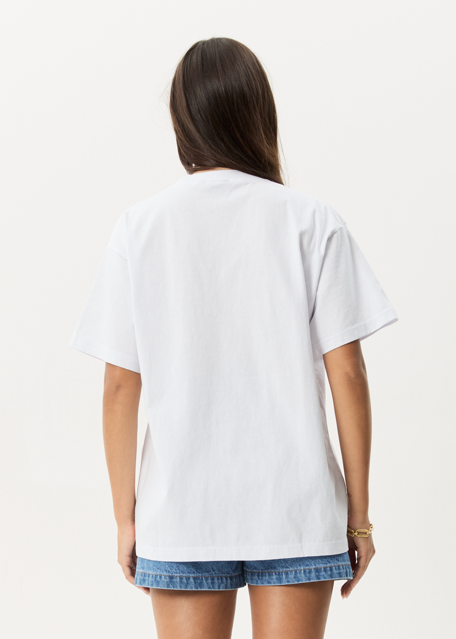 AFENDS Mens Genesis - Heavyweight Boxy Tee - White
