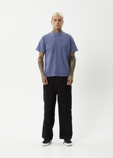 AFENDS Mens Genesis - Heavyweight Boxy Tee - Washed Marlin - Afends mens genesis   heavyweight boxy tee   washed marlin