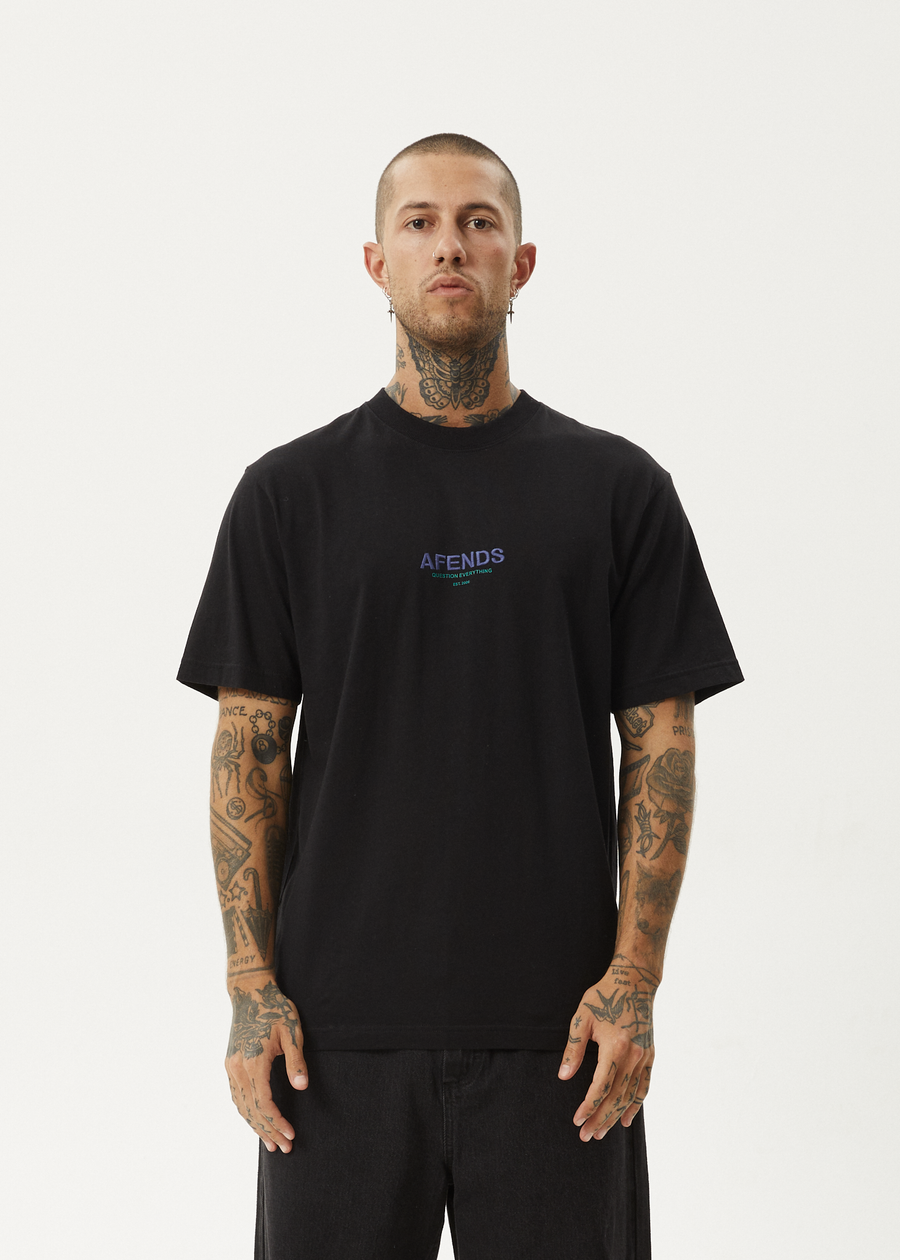 AFENDS Mens Vinyl - Retro Tee - Black