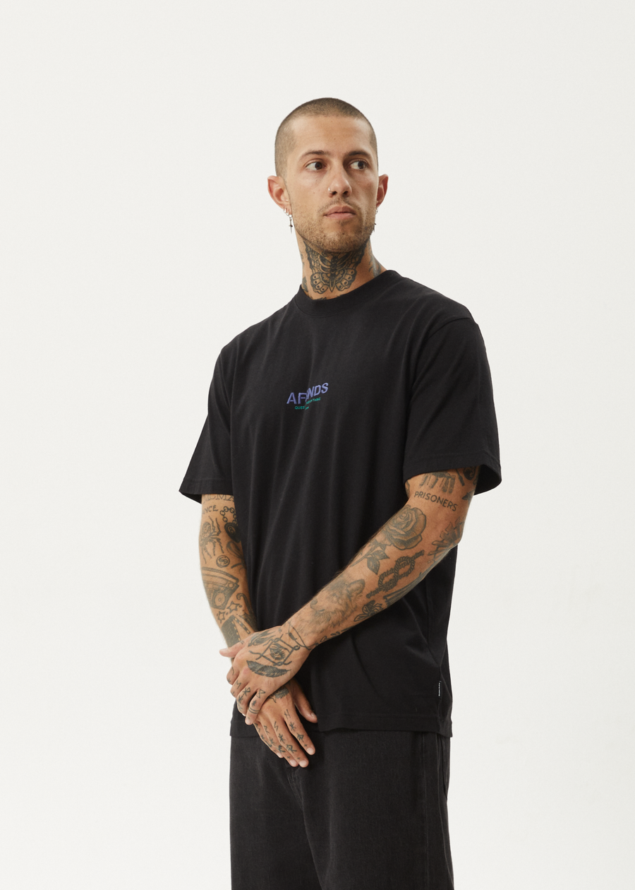 AFENDS Mens Vinyl - Retro Tee - Black