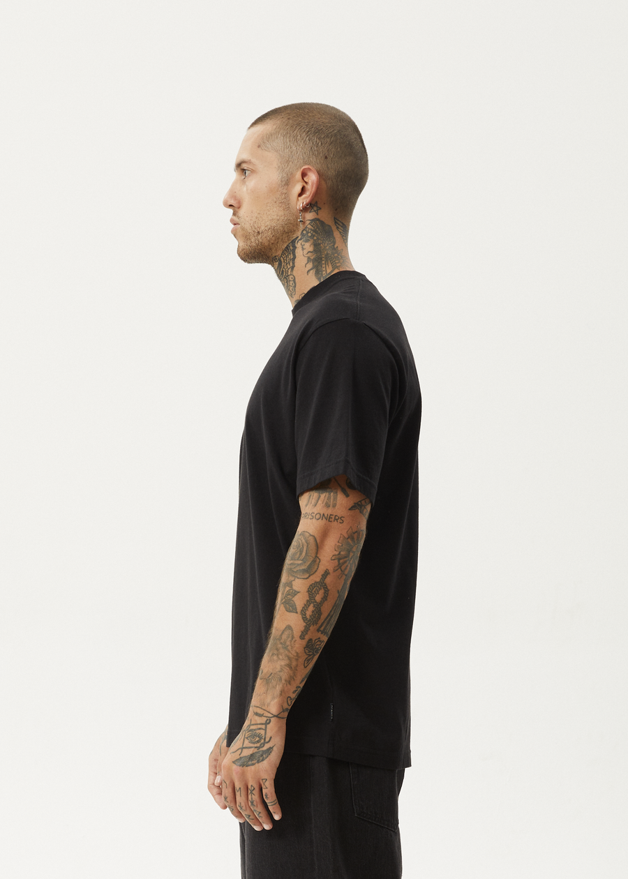 AFENDS Mens Vinyl - Retro Tee - Black