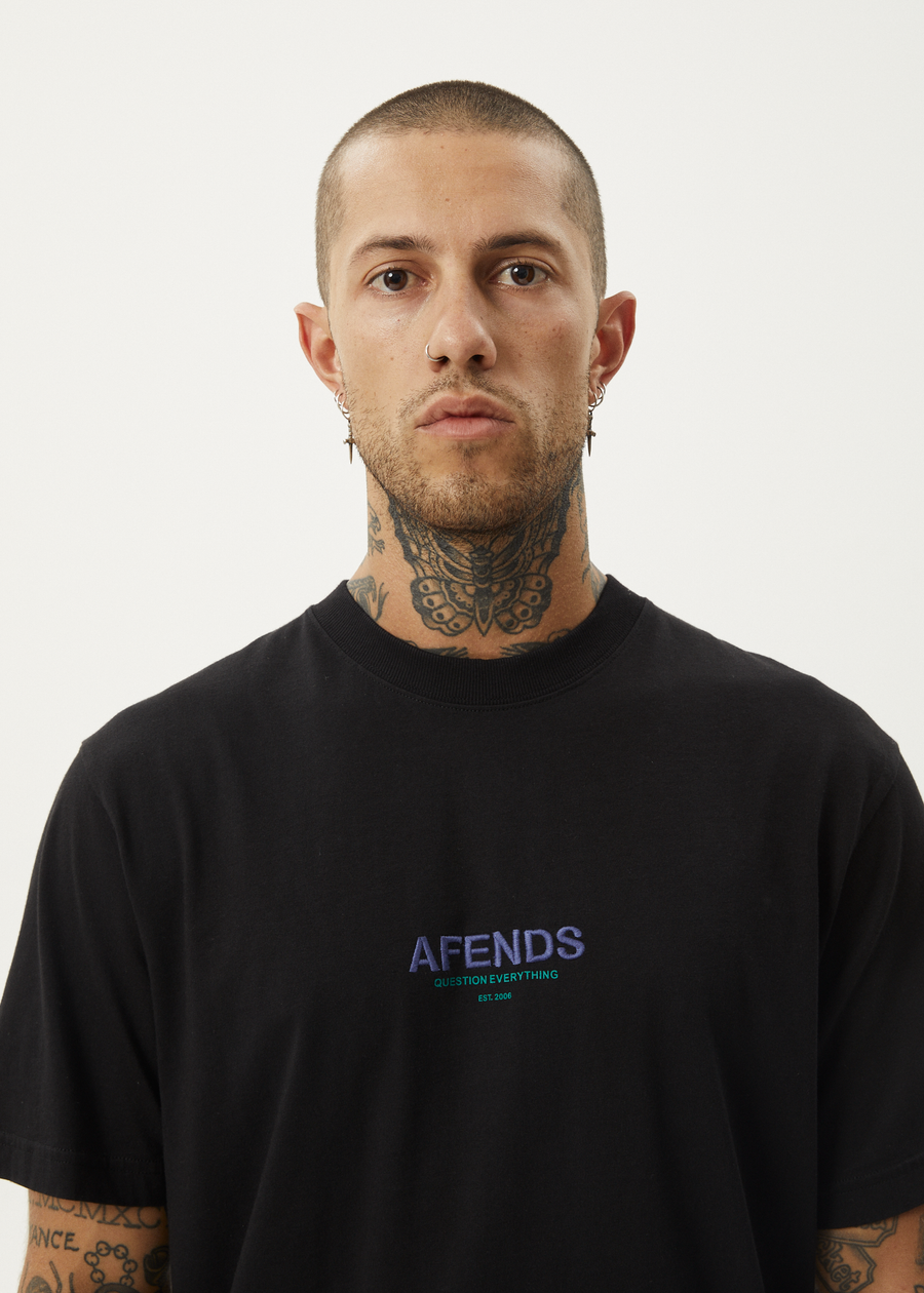 AFENDS Mens Vinyl - Retro Tee - Black